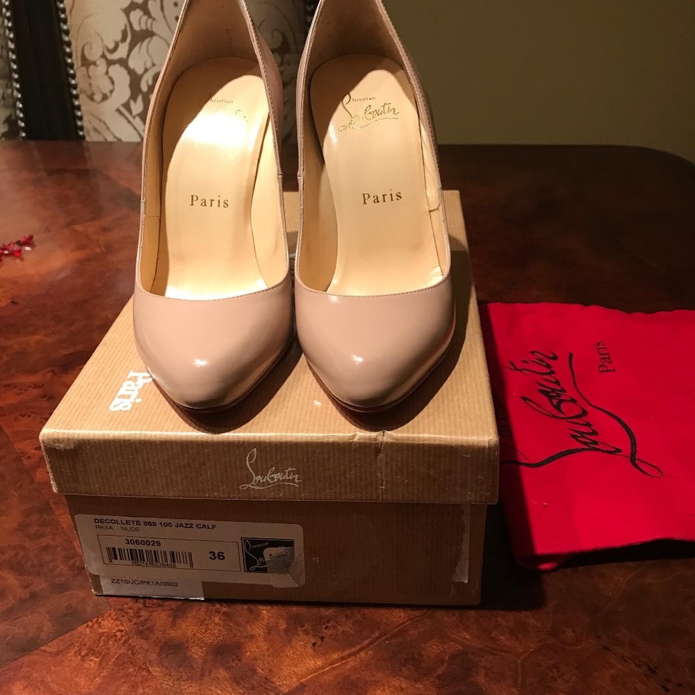 Christian Louboutin décolleté 100 jazz calf pumps